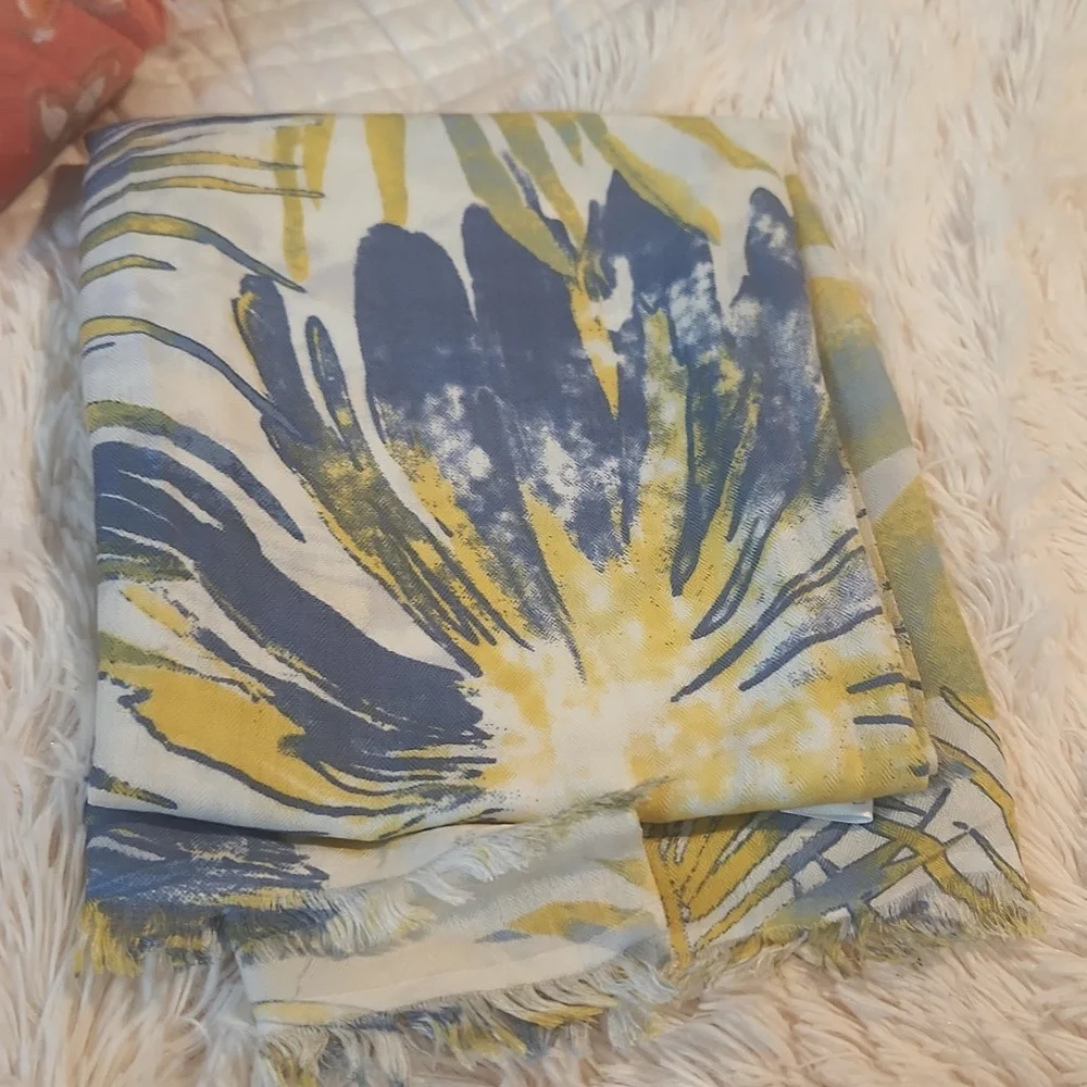 Floral Coral Wrap Scarf Bundle